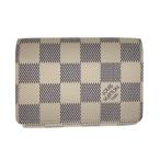 ** LOUIS VUITTON Damier * azur Anne verop*karutodu vi jitoN61746 футляр для визитных карточек футляр для карточек немного царапина . загрязнения есть 