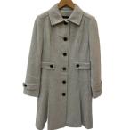 ショッピングBURBERRY BURBERRY バーバリー レディース ロングコート SIZE 38 アンゴラ60％ ライトグレー やや傷や汚れあり
