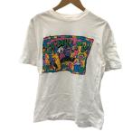 ♪♪ GENKI TV Tシャツ メンズ 元気が出るテレビ 希少 昭和レトロ 北野武 SIZE L ホワイト やや傷や汚れあり