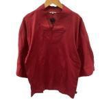 !! SOU*SOU cut and sewn мужской GIZA COTTON GIBAO способ . красный немного царапина . загрязнения есть 