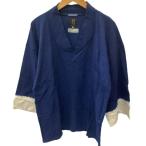 !! SOU*SOU cut and sewn SIZE L мужской ... диафрагмирования способ . голубой немного царапина . загрязнения есть 