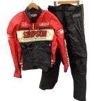 simpson Simpson мужской Rider's мотоцикл одежда выставить жакет брюки SIZE L черный × красный царапина . загрязнения есть 