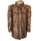 SAGA MINK женский меховое пальто норка SIZE Free Brown немного царапина . загрязнения есть 