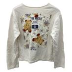 PINK HOUSE ピンクハウス レディース カーディガン ジャケット SIZE L ワッペン テディベア 花柄 アイボリー やや傷や汚れあり