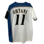 FIGHTERS Япония ветчина Fighter z бейсбол большой . sho flat игрок форма SIZE L белый × голубой немного царапина . загрязнения есть 