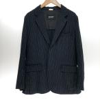 □□ COMME des GARCONS コムデギャルソン ピンストライプ柄ウール比翼2B テーラードジャケット Sサイズ DL-J064 ネイビー やや傷や汚れあり