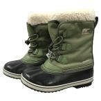 ## SORELsoreru You to упаковка нейлон вода устойчивый Kids winter ботинки 21cm NY1962-371 хаки немного царапина . загрязнения есть 