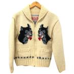 □□ PHERROW'S フェローズ カーディガン カウチンニットカーディガン SIZE M 古着 アイボリー 傷や汚れあり