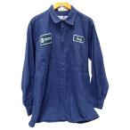 ** 00s RED KAP рубашка рубашка work shirt SIZE XL ho njulas производства б/у одежда темно-синий царапина . загрязнения есть 