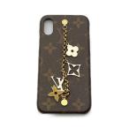 ** LOUIS VUITTON Louis Vuitton монограмма M63899 iPhone кейс мобильный кейс X/Xs Brown немного царапина . загрязнения есть 