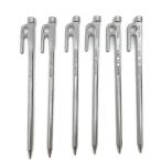 ** snowpeak Snow Peak снят с производства товар колок серебряный 20cm 6 шт. комплект немного царапина . загрязнения есть 