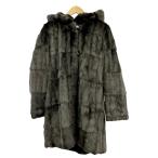 ◆◆  毛皮コート リス リバーシブル レディース アウター グレー やや傷や汚れあり