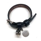 $$ Alexander McQueen браслет 16-20cm черный немного царапина . загрязнения есть 