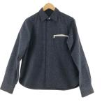 00 FATefe-ti мужской рубашка размер TITCH темно-синий × белый немного царапина . загрязнения есть 