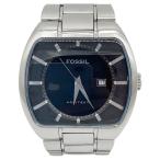 00 FOSSIL Fossil кварц наручные часы FS-3021 серебряный царапина . загрязнения есть 