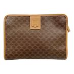 00 CELINE Celine Macadam рисунок ручная сумочка клатч Brown царапина . загрязнения есть 