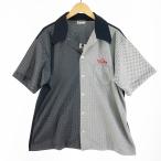 00 KIMG LOUIE мужской bo- кольцо рубашка размер L черный × белый немного царапина . загрязнения есть 