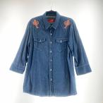 00 Indian индеец мужской Denim рубашка размер L голубой немного царапина . загрязнения есть 