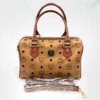 MCM M si- M Visee tos Logo грамм Mini сумка "Boston bag" 8423N Brown немного царапина . загрязнения есть 