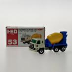 ** Tomica миникар Nissan дизель mi миксер белый × голубой × желтый красный коробка TOMY No.53 немного царапина . загрязнения есть 