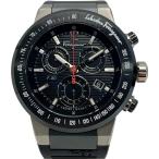 ☆☆ Salvatore Ferragamo サルヴァトーレフェラガモ F-80 クロノグラフ ブラック クォーツ メンズ 腕時計 やや傷や汚れあり