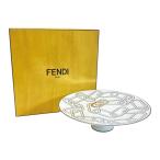 ☆☆ FENDI フェンディ オーロックロゴ ケーキスタンド プレート テーブルウェアコレクション 磁器 箱有 目立った傷や汚れなし
