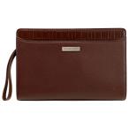 ** BURBERRY Burberry кожа Brown клатч мужской немного царапина . загрязнения есть 