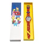 ☆☆ SWATCH スウォッチ ザ・シンプソンズ コラボモデル ワンダアス・ウインター・ワンダーランド SUOZ361 クォーツ 腕時計 箱有 やや傷や汚れあり