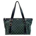 ** GUCCI Gucci ручная сумочка парусина 272399 темно-зеленый Gold металлические принадлежности женский немного царапина . загрязнения есть 