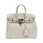 ☆☆ HERMES エルメス バーキン25 ハンドバッグ クレ トゴ T刻印 クロシェット・カデナ・鍵有 やや傷や汚れあり