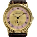 ☆☆ CELINE セリーヌ ラウンド スモセコ ローマン シェル文字盤 H2903-3 ゴールド クォーツ メンズ 腕時計 傷や汚れあり