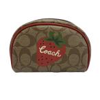COACH Coach купол type cosme сумка клубника CH528 немного царапина . загрязнения есть 