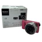 SONY Sony беззеркальный однообъективный α NEX-3NL розовый энергия zoom линзы комплект с коробкой немного царапина . загрязнения есть 