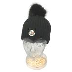 ^^ MONCLER Moncler вязаная шапка Beanie вязаный черный Kids 54-56 заметная царапина . загрязнения нет 