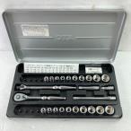 ** KTCke- чай si-6.3sq. гнездовой ключ комплект (25 пункт ) мм * дюймовый размер разница включено угол 6.35mm с футляром TB2X20B серебряный немного царапина . загрязнения есть 