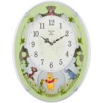 RHYTHM ритм часы Disney Disney радиоволны настенные часы мелодия есть герой часы Винни Пух M523 4MN523MC03