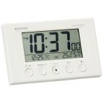 RHYTHM リズム クロック 目覚まし時計 電波時計 デジタル 温度計 湿度計 8RZ166SR03