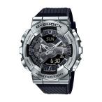 国内正規品 CASIO G-SHOCK カシオ Gショック Metal Covered デジタル アナログ表示 ブラック×シルバー メンズ腕時計 GM-110-1AJF