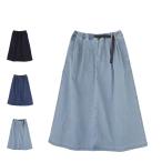 グラミチ Gramicci デニム ロングフレアスカート ストレッチ レディース Aライン ゆったり マキシ STRETCH DENIM LONG FLARE SKIRT GLSK6-SJP006