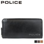 POLICE ポリス 長財布 メンズ ラウンドファスナー レザー EDGE ROUND WALLET ブラック キャメル ダーク ブラウン 黒 PA-58002