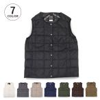 タイオン TAION インナーダウン ベスト ジレ アウター ベーシック クルーネックボタン レディース BASIC CREW NECK BUTTON TAION-W004