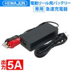 【公式】HEMAJUN (ヘマジュン) 電動リール用バッテリー専用 5A 急速充電器 ワニ口仕様 HEMAJUN 電動リール バッテリー対応