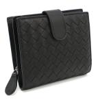 ショッピングbottega BOTTEGA VENETA ボッテガヴェネタ 二つ折り財布 小銭入付き イントレチャート 121059 V3UN1 8803 メンズ ブラック