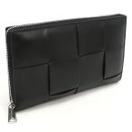 BOTTEGA VENETA ボッテガ ヴェネタ 長財布 カセット ジップアラウンドウォレット イントレチャート 649607 V47V1 8803 ブラック