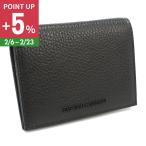 EMPORIO ARMANI エンポリオアルマーニ 二つ折り財布 小銭入付き ロゴ EM000956 AF13396 UC001 メンズ ブラック