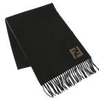 ショッピングフェンディ FENDI フェンディ リバーシブル マフラー FF柄 FXS734 AYBF F1TTF メンズ ブラック