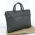 中古良品 BOTTEGA VENETA ボッテガ・ヴェネタ ブリーフケース イントレチャート メンズ グレー