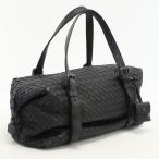 中古良品 BOTTEGA VENETA ボッテガ・ヴェネタ ミニボストン イントレチャート レディース ブラック