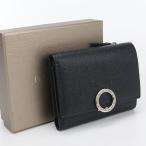 中古美品 BVLGARI ブルガリ 三折財布 290800 ブルガリクリップ ユニセックス ブラック