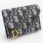  б/у хороший товар DIOR Dior футляр для визитных карточек Bloom карта держатель седло женский темно-синий 